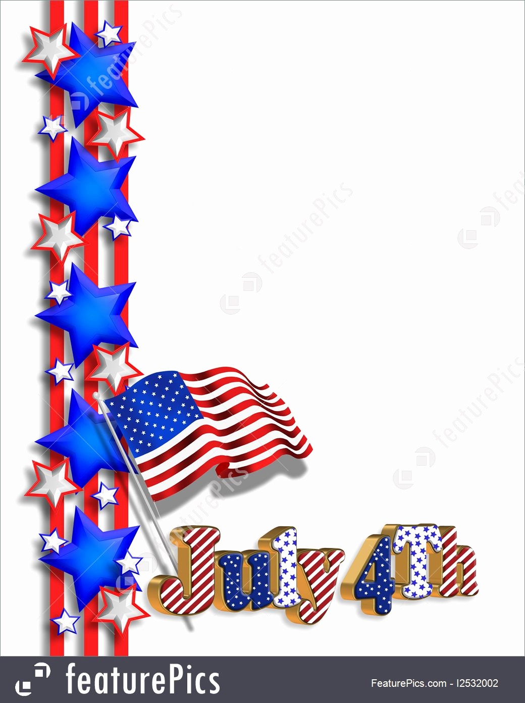 Closed 4th Of July Template Best Of 4th July Patriotic Border Illustration