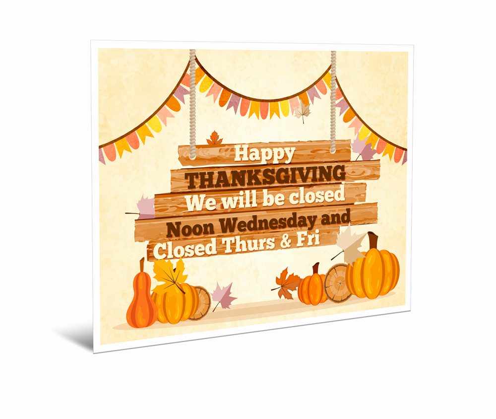 Closed for Easter Sign Template Elegant Close Thanksgiving Sign – Festival Collections