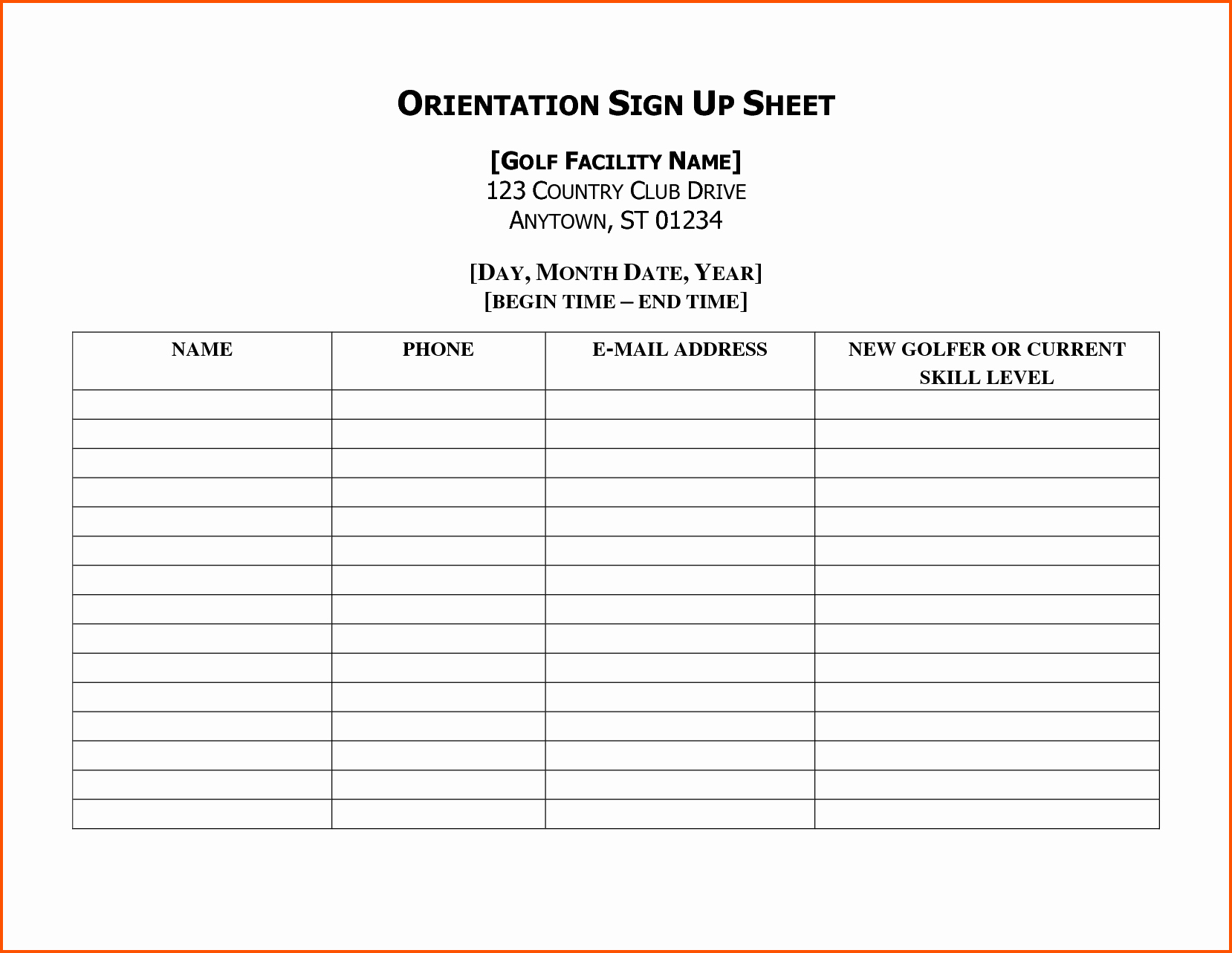 Club Sign In Sheet Template Awesome Doc Club Sign In Sheet Template – Sign Up Sheets Potluck