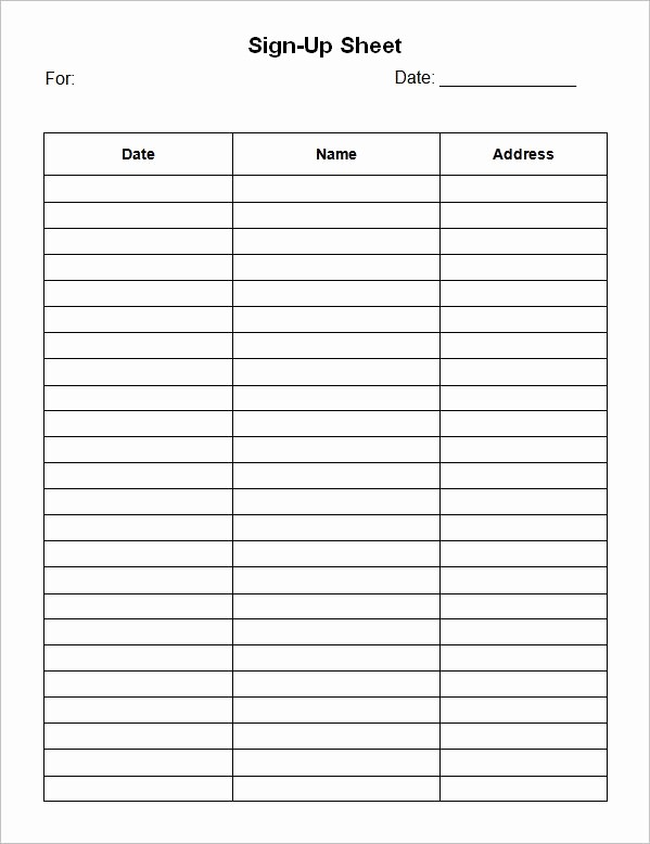 Club Sign In Sheet Template New Sign Up Sheet Template 7 Free Download for Word Pdf