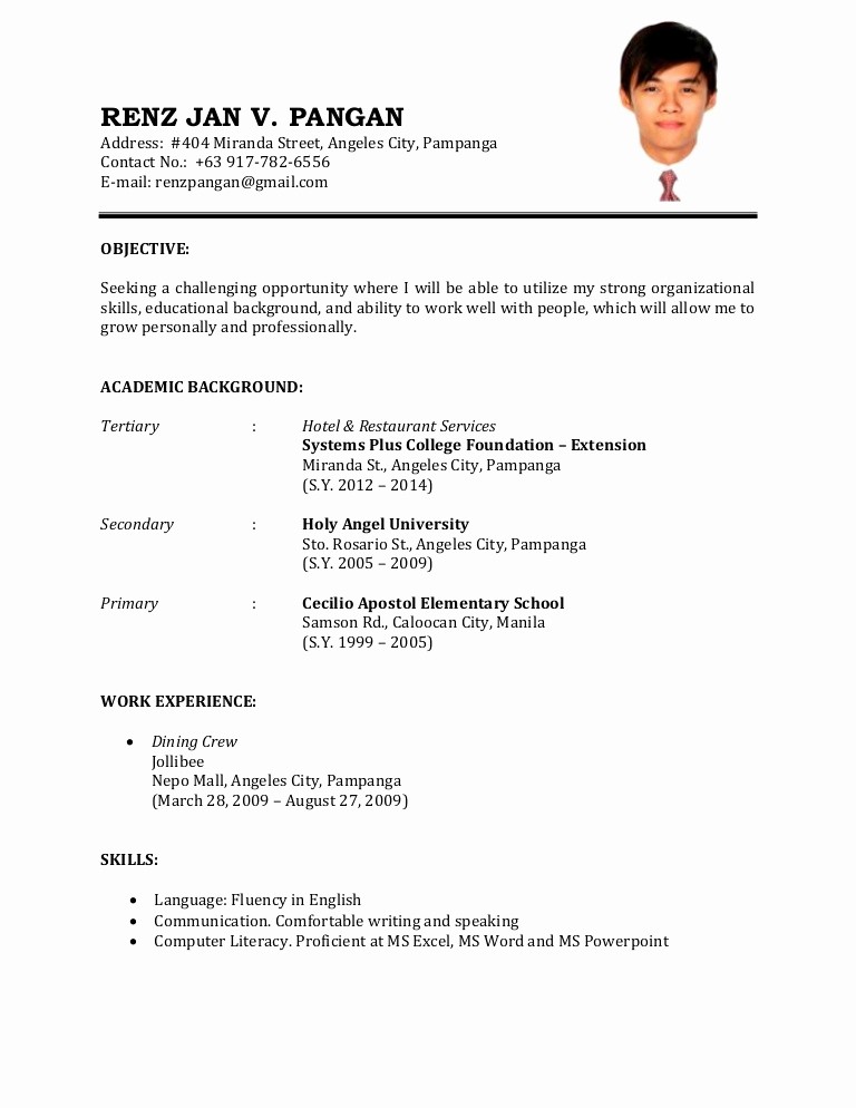 College Application Resume Template Word Lovely Resume Sample