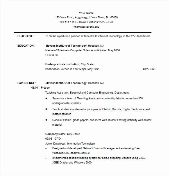 College Application Resume Template Word New 12 College Resume Templates Pdf Doc