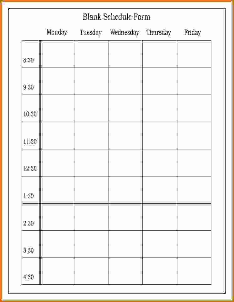 College Class Schedule Template Printable Unique Class Schedule Template to Pin On Pinterest