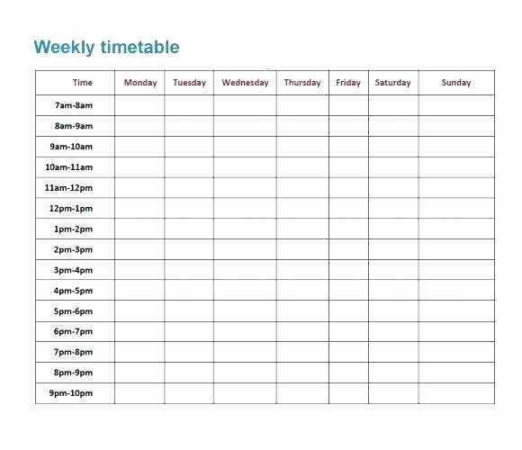 College Schedule Template Google Docs Best Of ate Work Back Schedule Google Docs Weekly Timetable