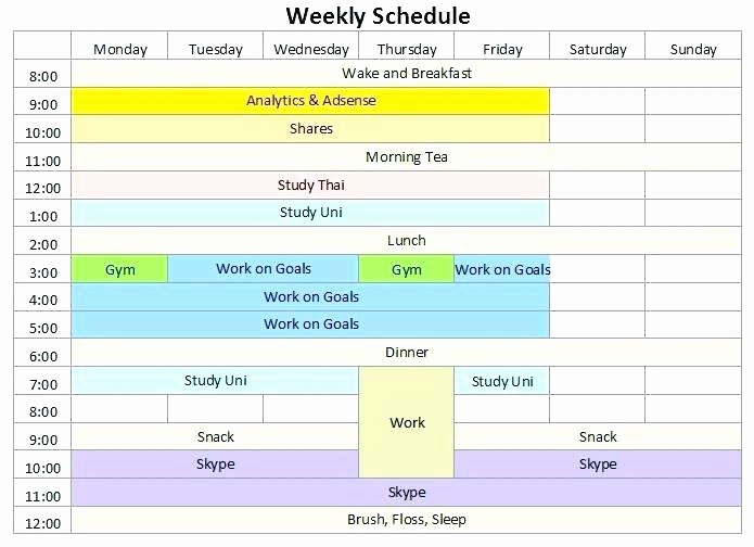 College Schedule Template Google Docs Unique Excel Project Schedule Template Download Timetable Sheet