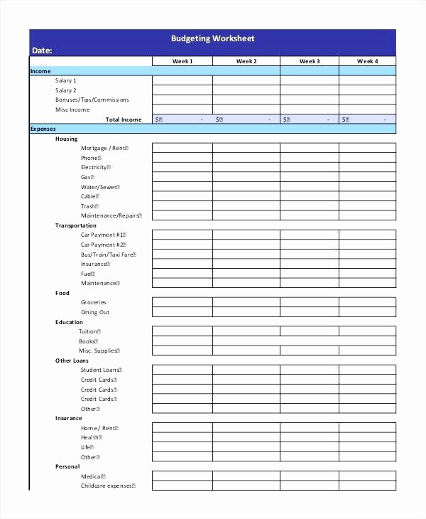 College Student Monthly Budget Example New College Student Monthly Bud Template – Btcromaniafo