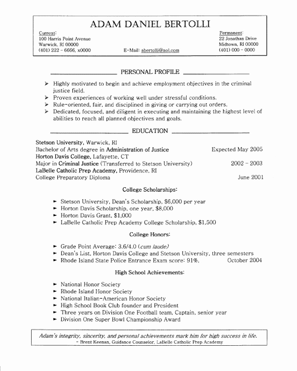 Combined Resume and Cover Letter Awesome Resume Template Education and Personal Profile Hybrid