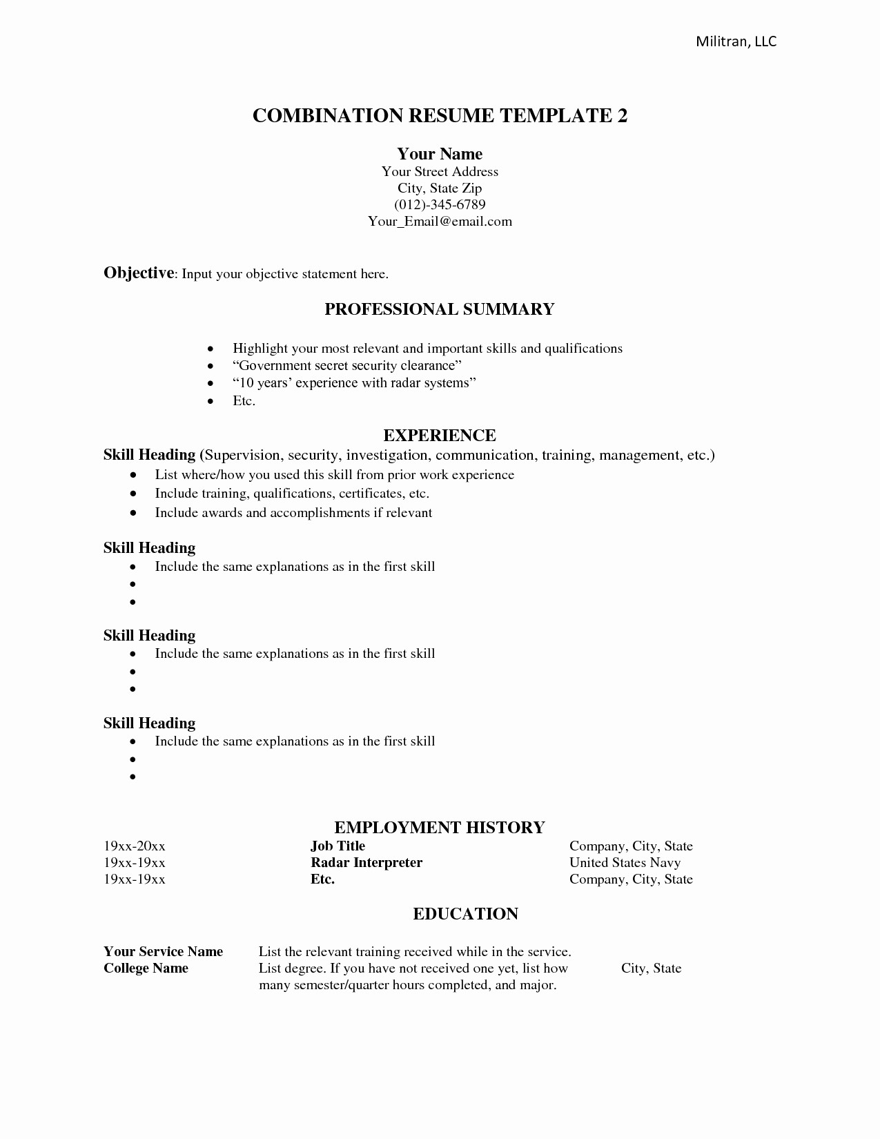 Combined Resume and Cover Letter Beautiful Bination Resume Template Word Beautiful Free Federal