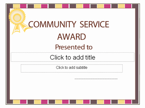 Community Service Certificate Template Free Inspirational Templates Certificates Munity Service Award Certificate