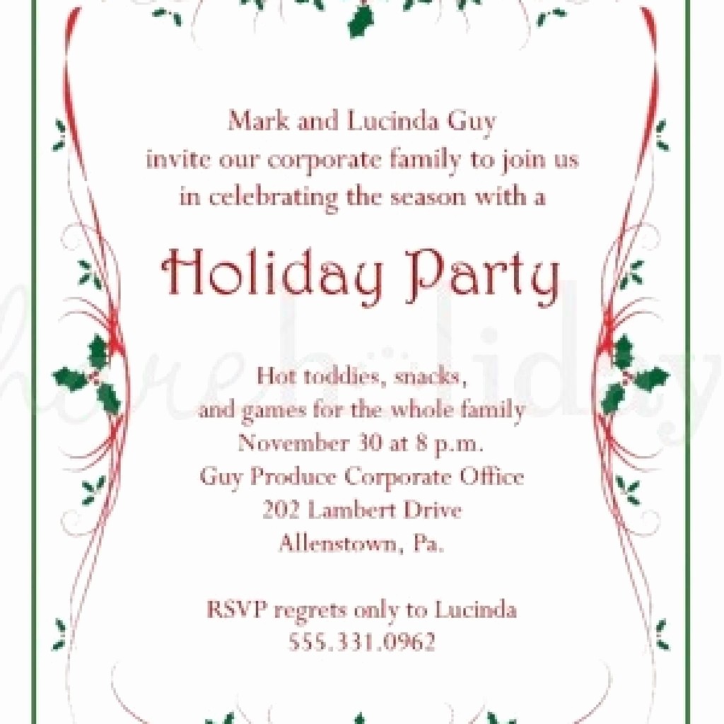 Company Holiday Party Invitation Template Fresh Party Archives Cloudinvitation