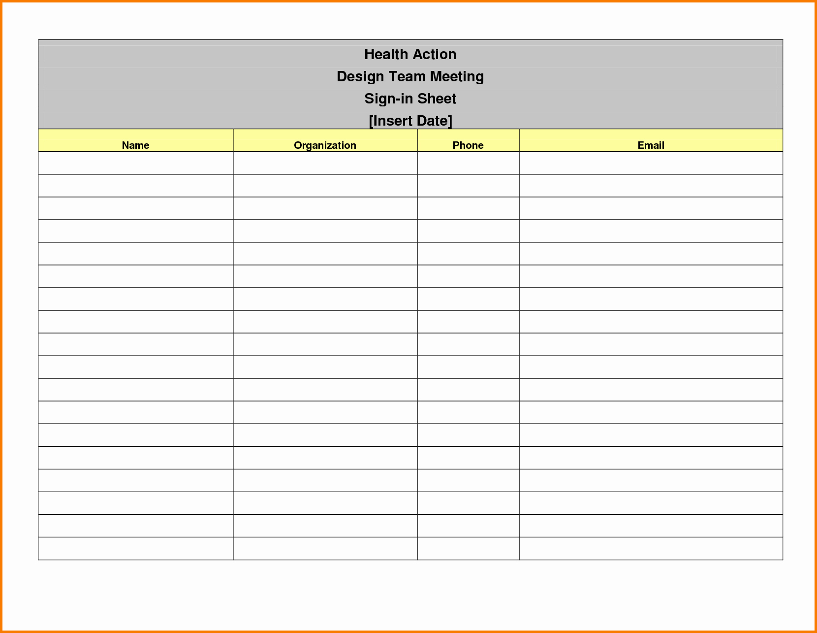 Conference Sign In Sheet Template Awesome Meeting Sign In Sheet