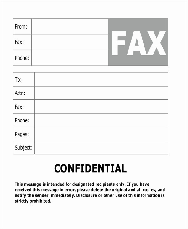 Confidential Fax Cover Sheet Pdf Beautiful 8 Sample Fax Cover Letters In Pdf