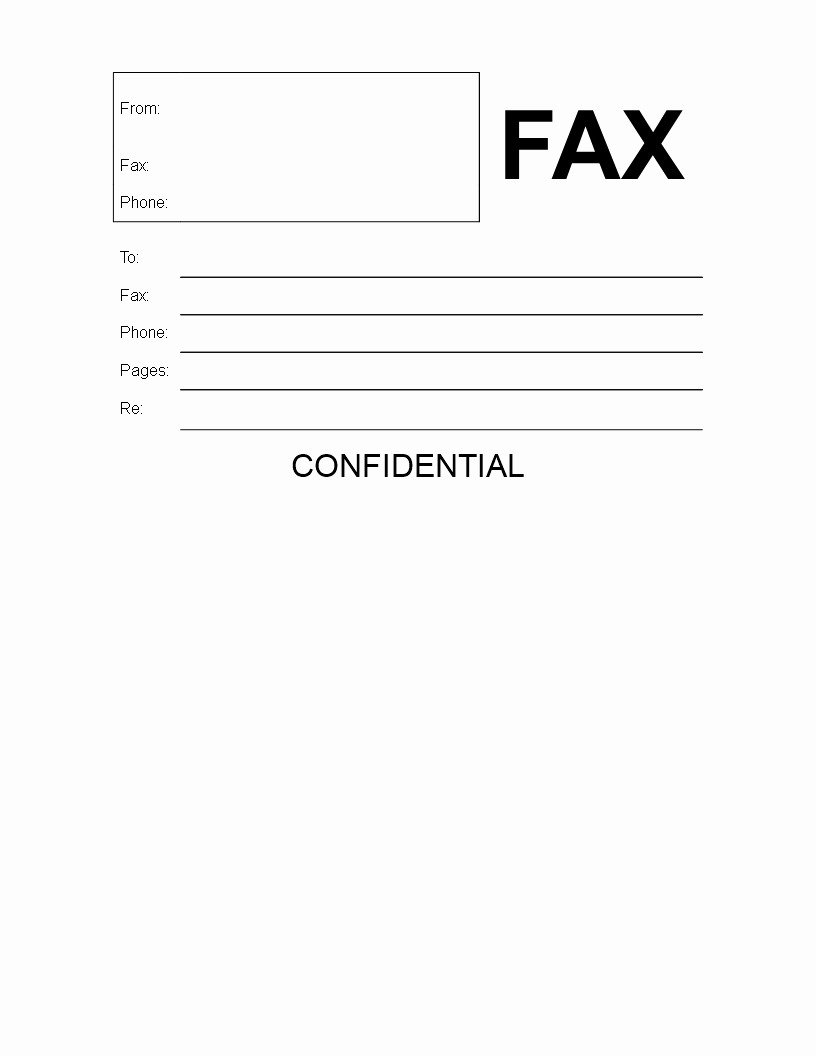 Confidential Fax Cover Sheet Pdf Fresh Free Confidential Fax Front Cover