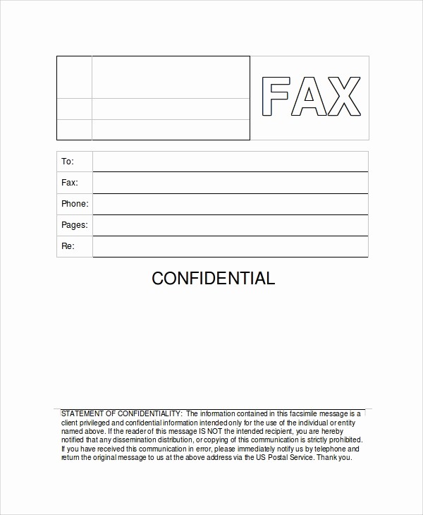 Confidential Fax Cover Sheet Pdf Luxury 9 Generic Fax Cover Sheet Samples