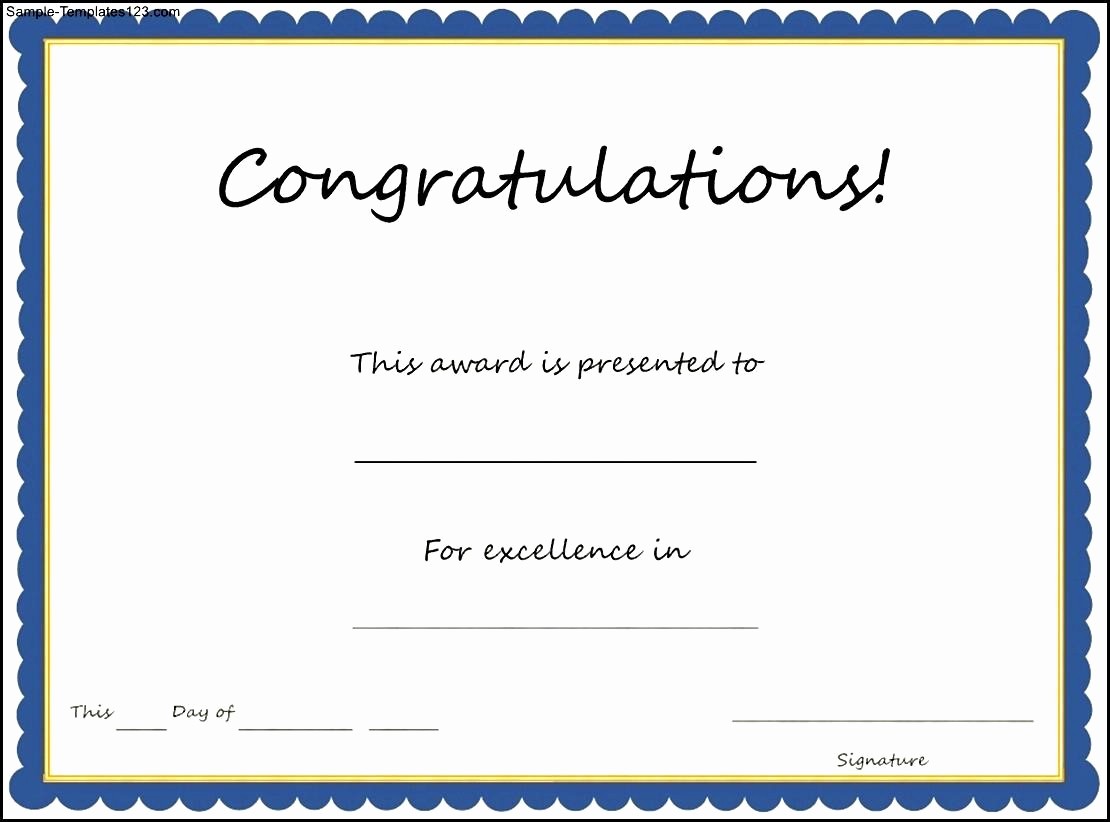 Congratulations Certificate Template Microsoft Word New Congratulations Certificate Template