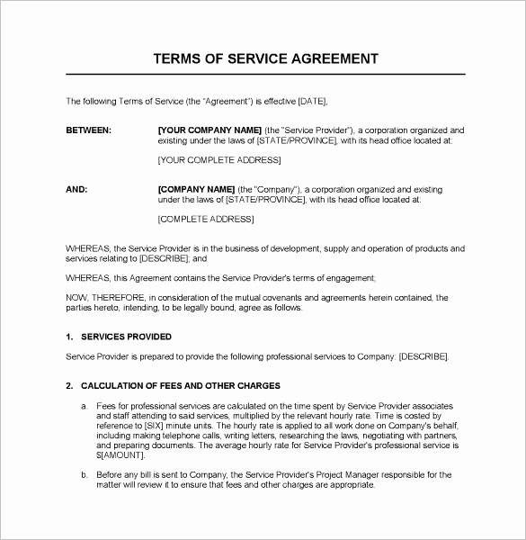 Construction Contract Template Microsoft Word Awesome Service Contract Templates – 14 Free Word Pdf Documents