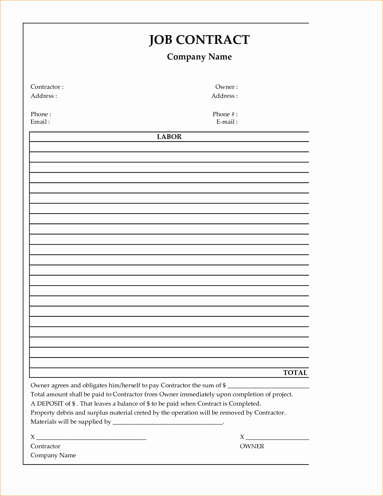 Construction Contract Template Microsoft Word Fresh Cheetah Template