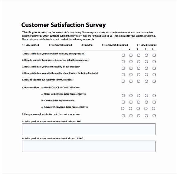 Construction Customer Satisfaction Survey Template Fresh 13 Sample Customer Satisfaction Survey Templates to