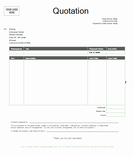Construction Quotation format In Word Elegant Pin by Hetal Mehta On Printables Pinterest