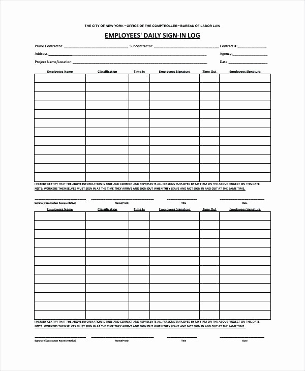 Contractor Sign In Sheet Template New Login and Sign Out Sheet Template Equipment Checkout form