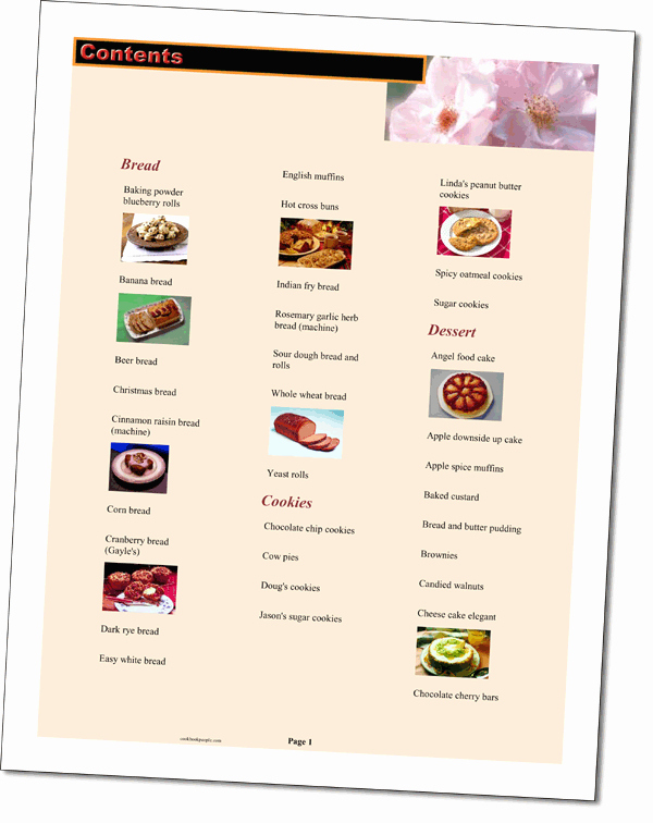 Cookbook Table Of Contents Template Inspirational organize Recipes with A Table Of Contents