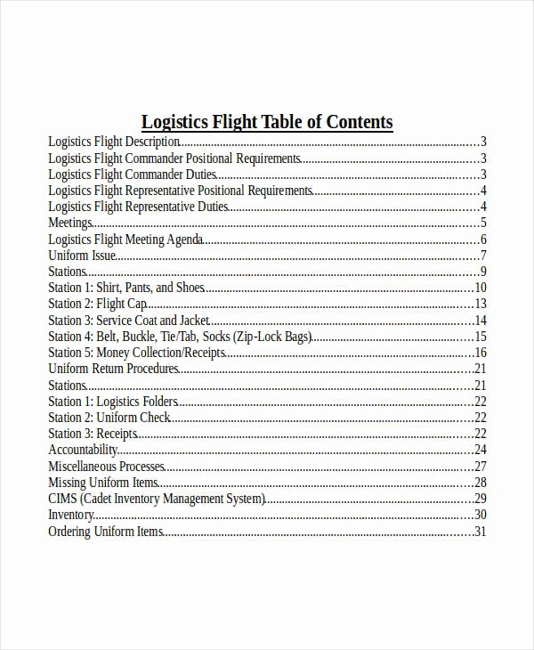 Cookbook Table Of Contents Template New Table Content 10 Free Word Documents Download