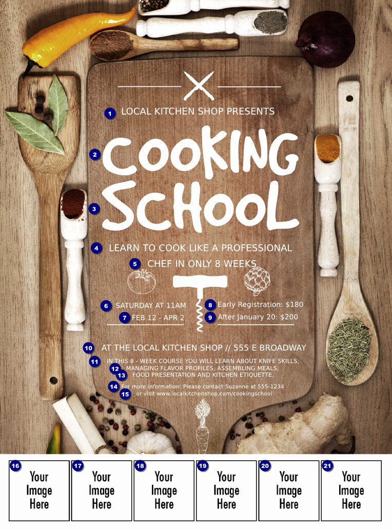 Cooking Class Gift Certificate Template Inspirational Cooking School Logo Flyer