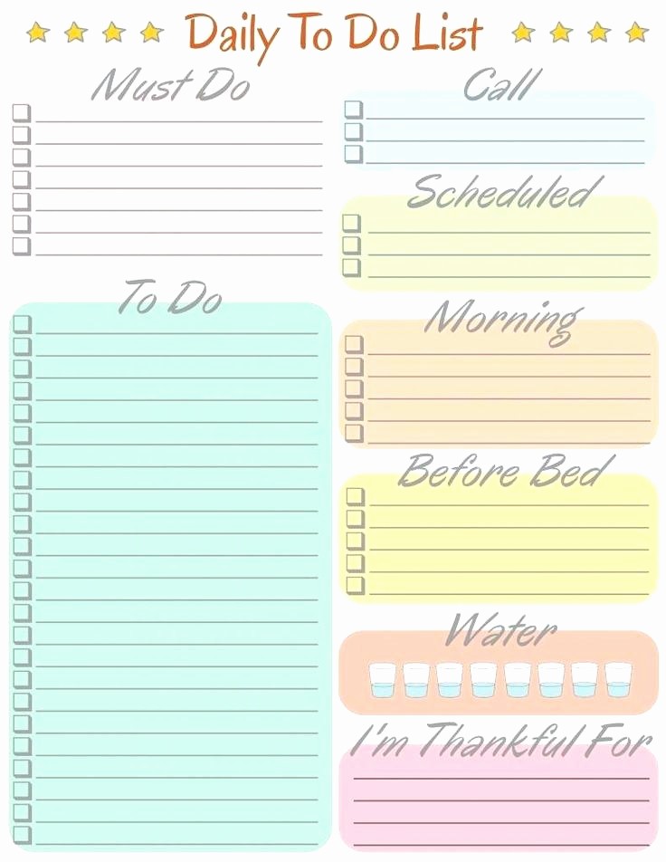 Cool to Do List Template Best Of Free Printable Daily to Do List Template 5 Work – Nnarg