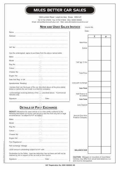 Copies Of Invoices for Free Awesome Car Sales Invoice Template Uk