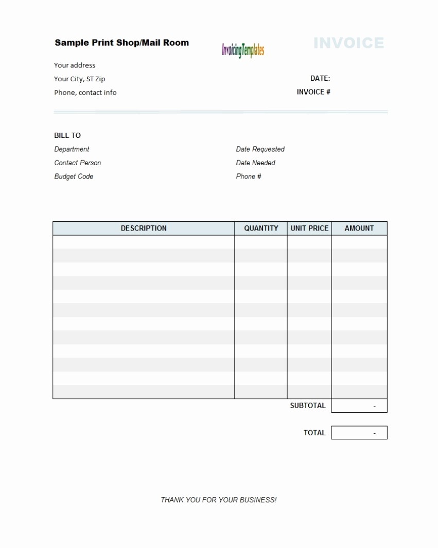 Copies Of Invoices for Free Beautiful Copy Blank Invoice Invoice Template Ideas