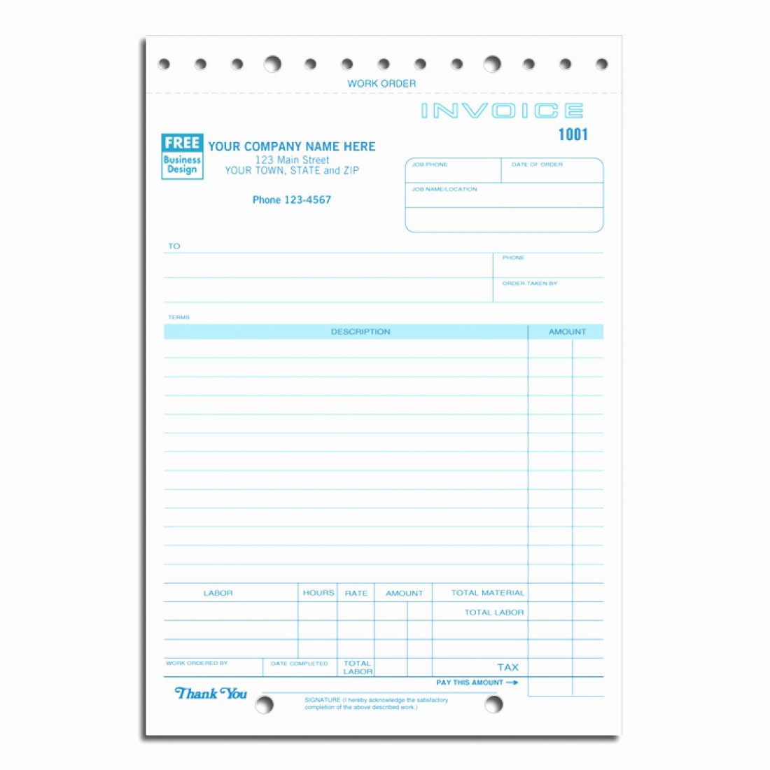 Copies Of Invoices for Free Unique Carbon Copy Job Invoice forms