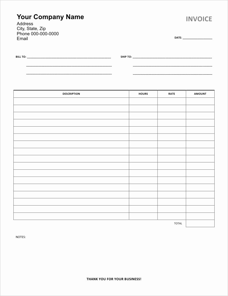 Copy Of A Blank Invoice Lovely Carbon Copy Service Invoice Template to Personalize with 5