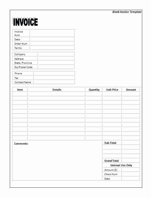 Copy Of A Blank Invoice Lovely Copy Of Blank Invoice – Puebladigital