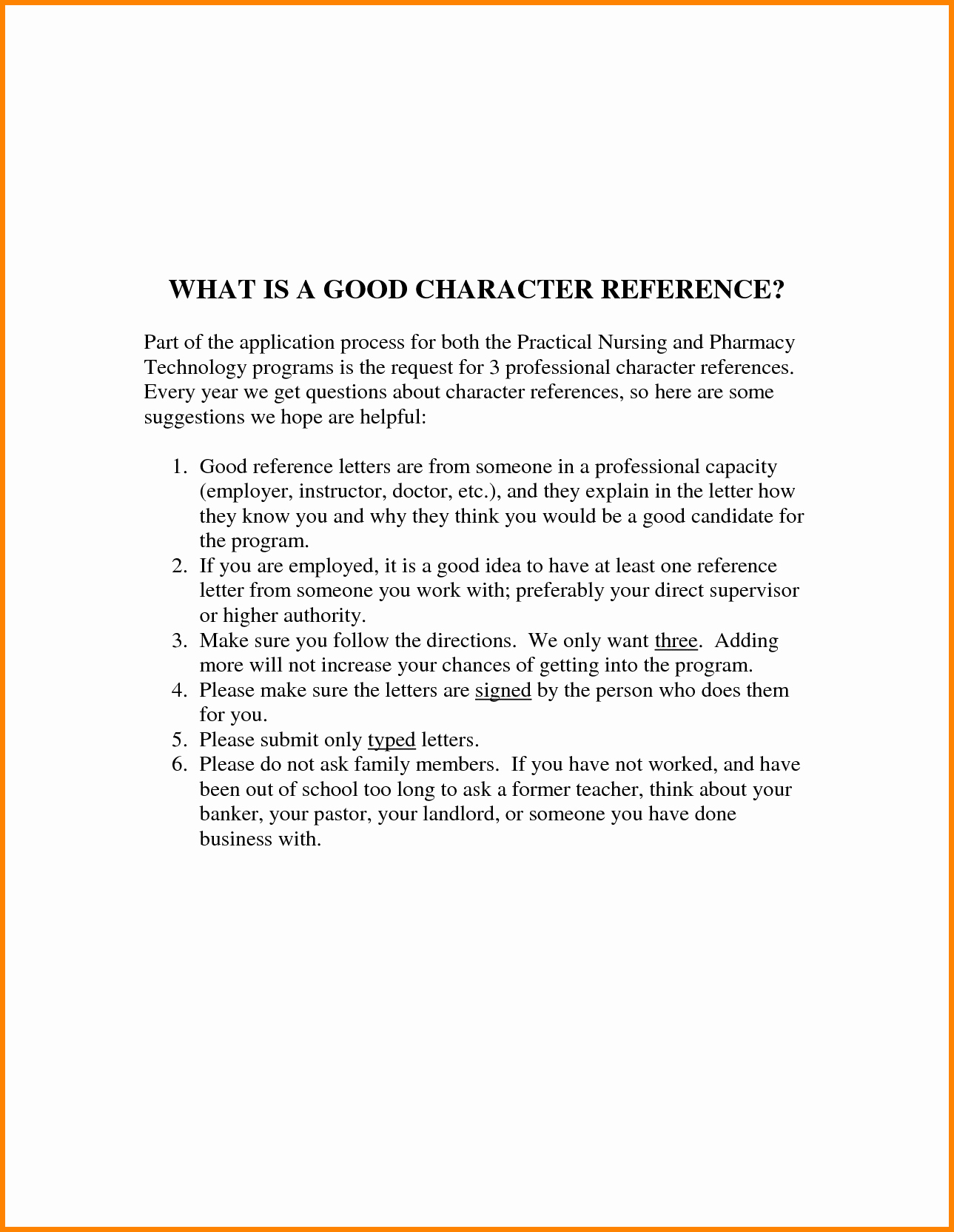 Copy Of A Reference Letter Best Of 9 Good Character Reference Letter