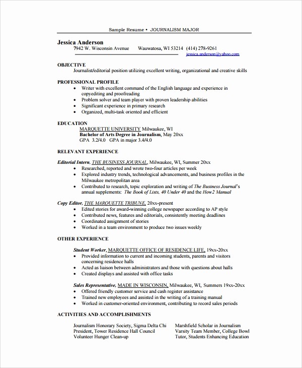 Copy Of A Resume format Beautiful 8 Copy Editor Resume Templates