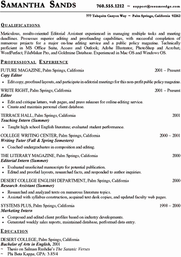 Copy Of A Resume format Best Of Copy Editor Resume Easychessfo