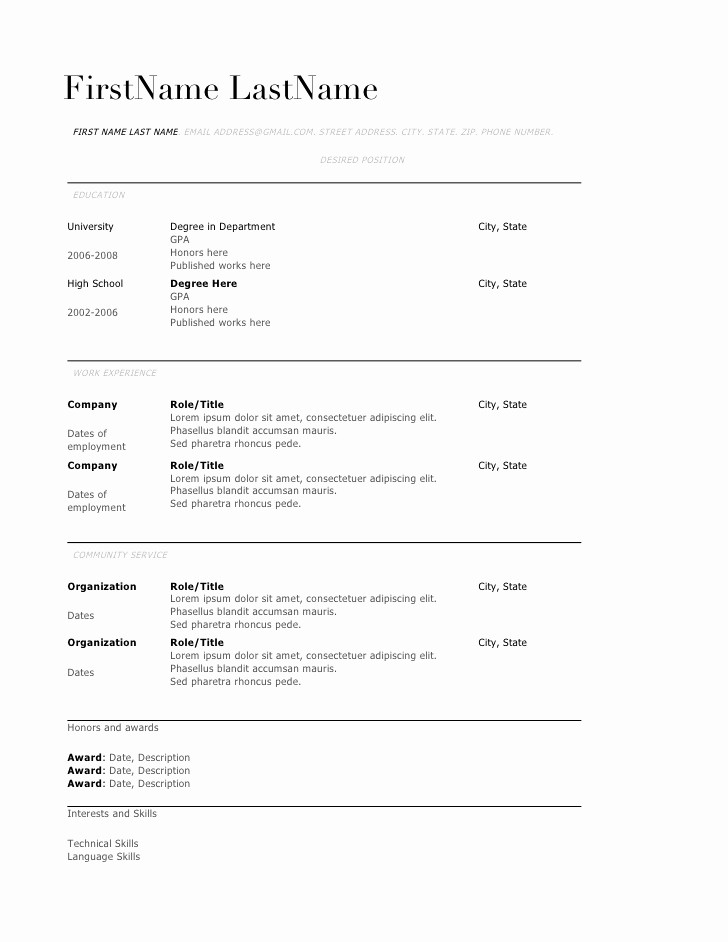 Copy Of A Resume format Elegant Copy Of Resume Student theme