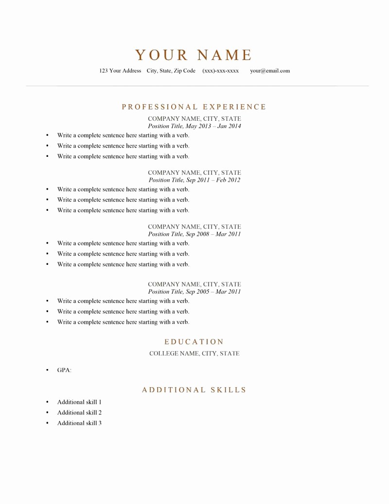 Copy Of A Resume format Unique Free Resume Copy and Paste – Perfect Resume format