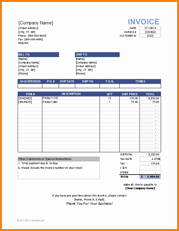 Copy Of An Invoice Template Beautiful 5 Bill Copy format In Excel