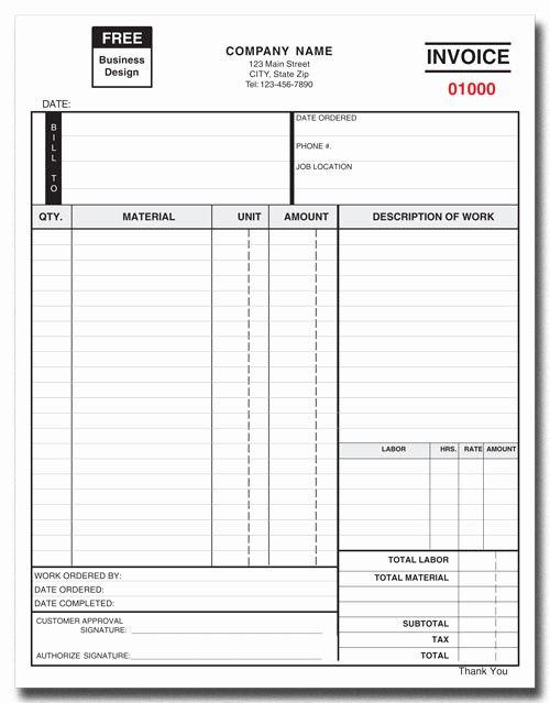 Copy Of An Invoice Template Luxury Custom Invoice forms