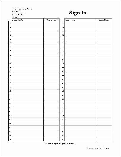 Copy Of Sign In Sheet Beautiful Free Easy Copy Simple Pany Sign In Sheet Tall From