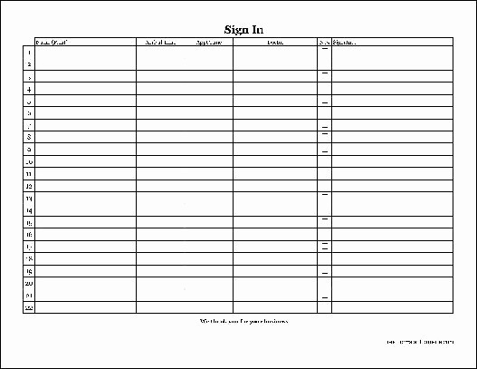 Copy Of Sign In Sheet Elegant Free Easy Copy Basic Patient Sign In Sheet with Signature