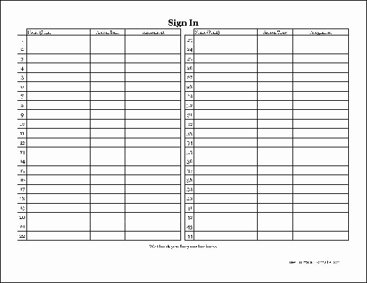 Copy Of Sign In Sheet Elegant Free Easy Copy Simple Volunteer Sign In Sheet Wide From