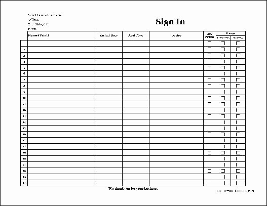Copy Of Sign In Sheet Inspirational Free Easy Copy Detailed Pany Patient Sign In Sheet