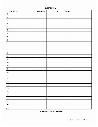Copy Of Sign In Sheet Inspirational Free Easy Copy Simple Patient Sign In Sheet with Signature