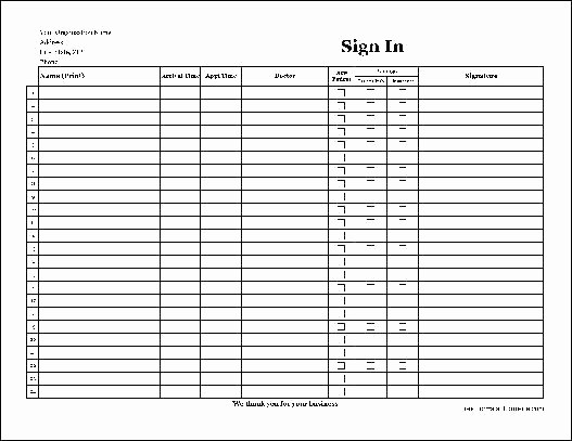 Copy Of Sign In Sheet Inspirational Sign In Log Sheet – Kensee