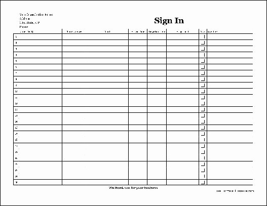 Copy Of Sign In Sheet Unique Free Easy Copy Detailed Pany Volunteer Sign In Sheet