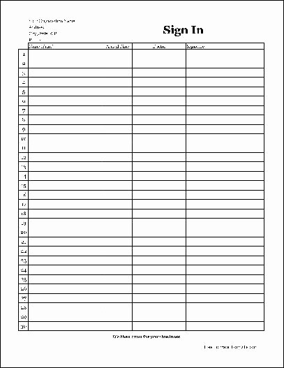 Copy Of Sign In Sheet Unique Free Easy Copy Simple Pany Patient Sign In Sheet with