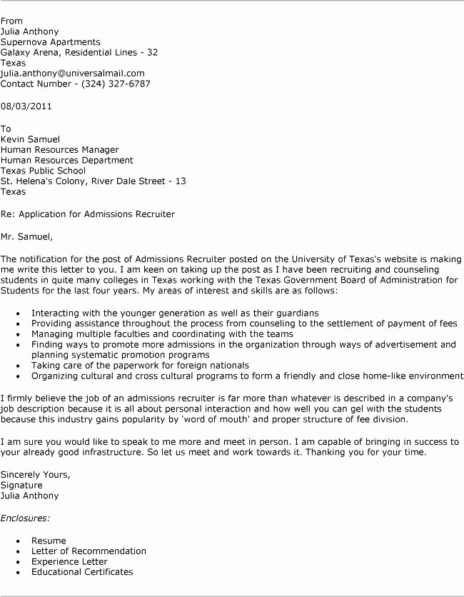 Cover Letter for Staffing Agency Unique Sample Cover Letters to Recruiters Recruitment Agency