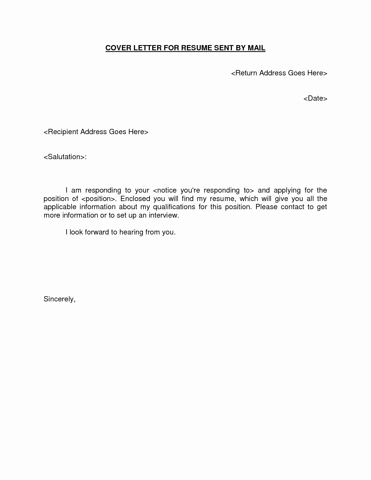 Cover Letter On A Resume Unique Email Resume Cover Letter Template